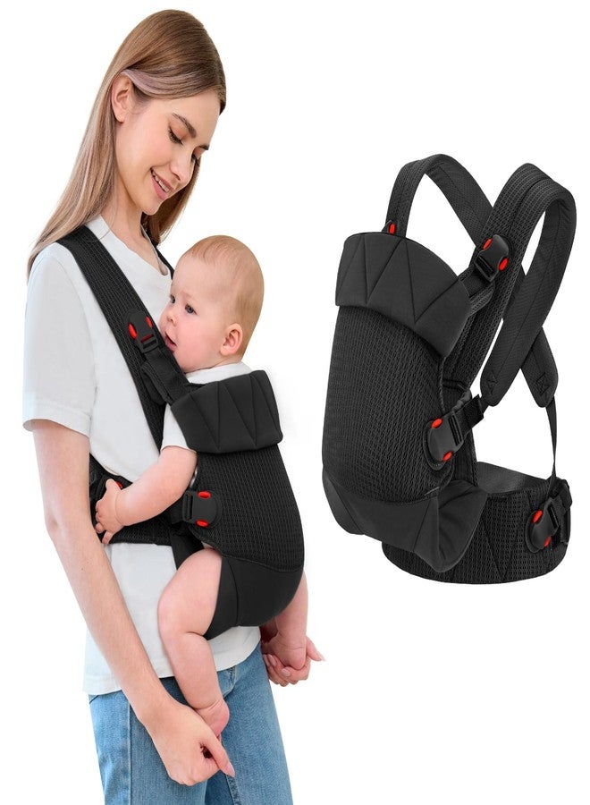 IULONEE Baby Carrier Wrap Ergonomic Baby Strap Carrier Front & Back Backpack Carry Adjustable Infant Toddlers Carrier Sling for Newborn Black - Image 1