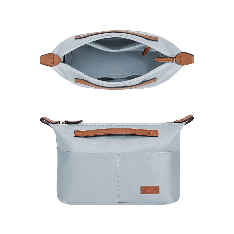 GIVLEFLY Purse Organizer Insert with Zipper Lightweight Handbag Organizer Insert with Handle Bag Organizer Insert for Tote Handbags - Image 2