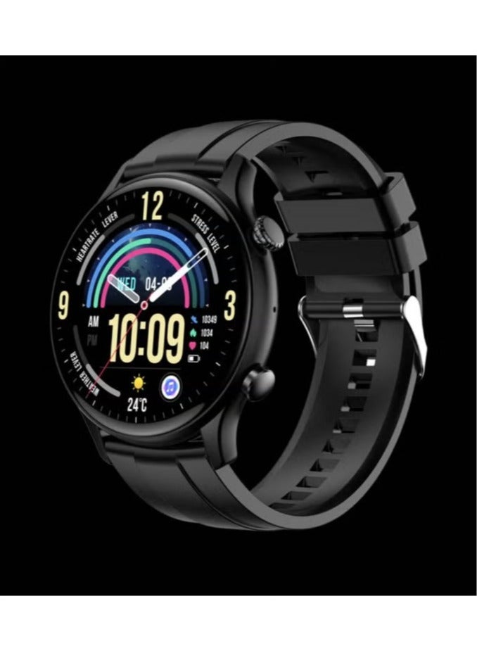 NEW 1.43 Inch AMOLED Display Smart Watch for Men – Full Touch Control, IP68 Waterproof, Includes 2 Straps, Sleek Black - Image 3