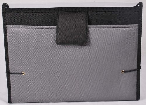 Filexec Soft Touch Padded Canvas Window Expanding File, 13 Pockets, Black (46227-8), Letter, 1 Pack - Image 2