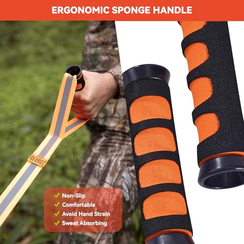 GearOZ Deer Drag Ropes with Harness, 2PCS Durable Deer Hunting Pull Strap 76" Reflective Orange Strap with Sturdy Handle, Easy to Use Deer Hunting Gift for Hunter/Men, Ideal Hunting Gear Accessories - Image 4