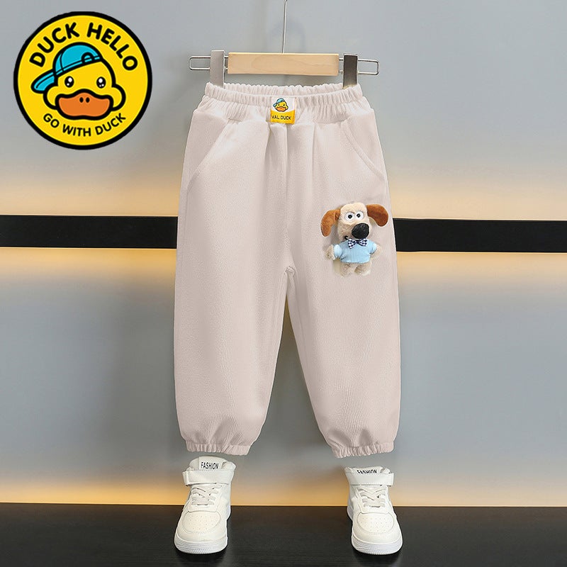 Boys' Loose Leg Sweatpants Boys Stylish Spring Sports Pants Children'S Fashion Pants - Image 1