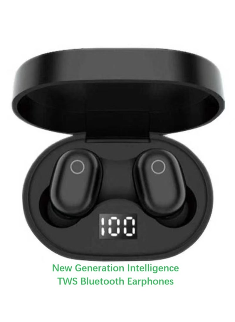 Generic - Earbuds New Generation Intelligence Headphones TWS Bluetooth Earphones Black - Image 1