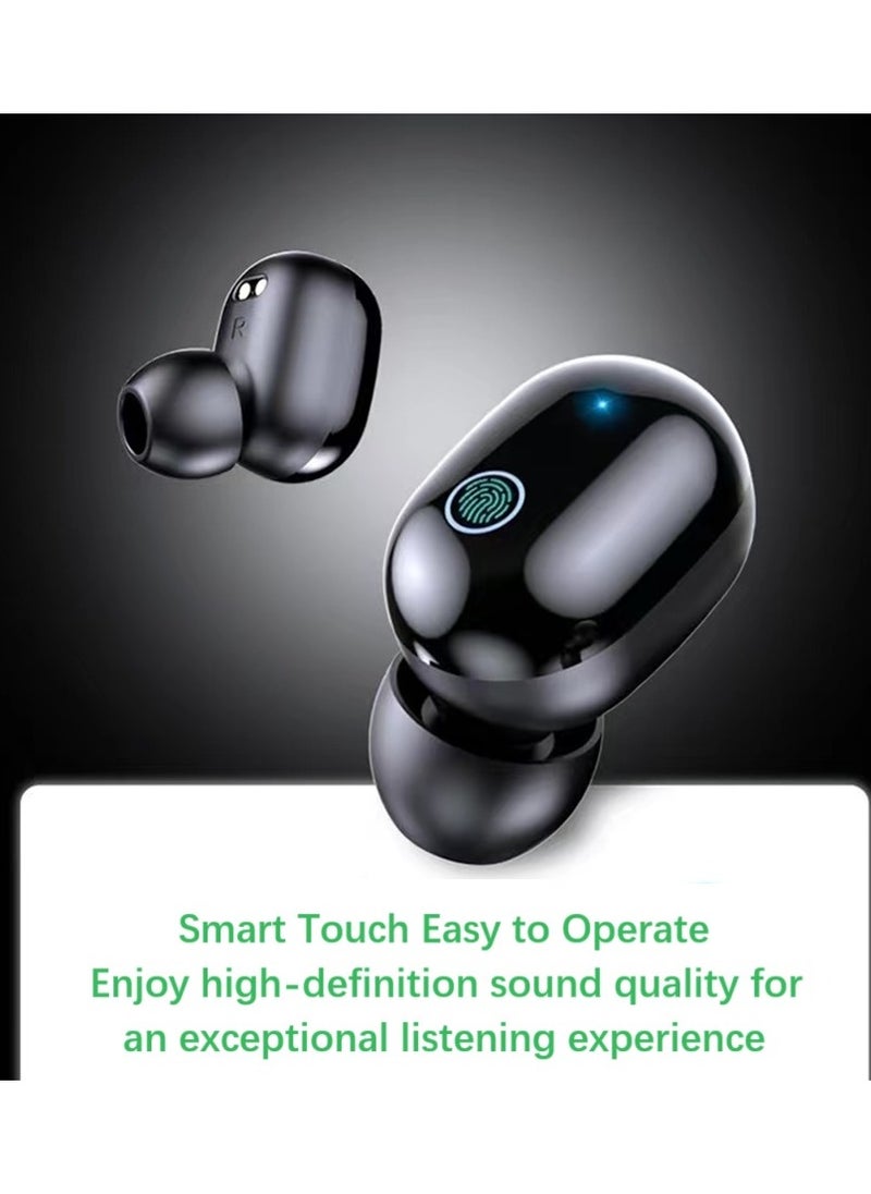 Generic - Earbuds New Generation Intelligence Headphones TWS Bluetooth Earphones Black - Image 1
