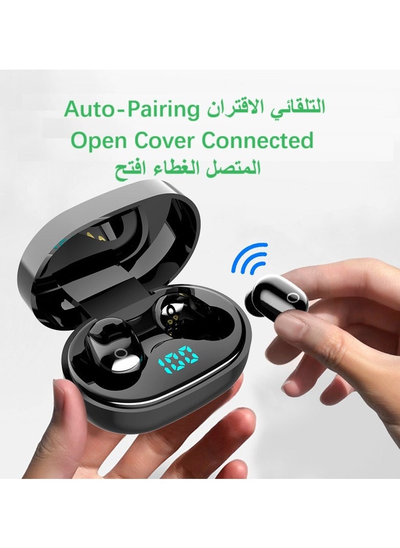Generic - Earbuds New Generation Intelligence Headphones TWS Bluetooth Earphones Black - Image 1