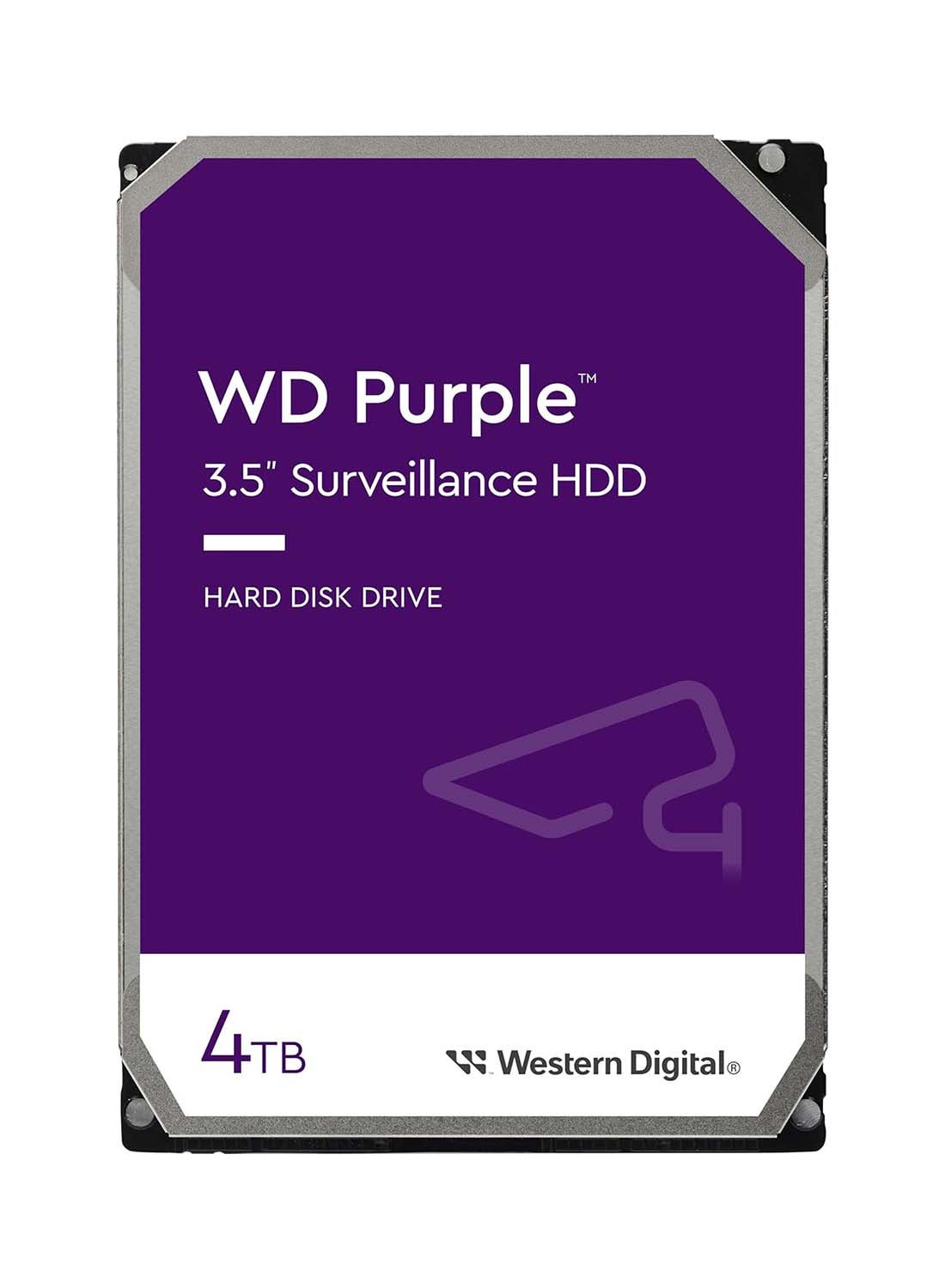 Purple 4TB SATA 3.5" Internal HDD, 5400 RPM, 256MB Cache, 6Gb/s, 24/7 Surveillance Drive, Supports Up to 64 Cameras, AllFrame Technology | WD43PURZ 4 TB
