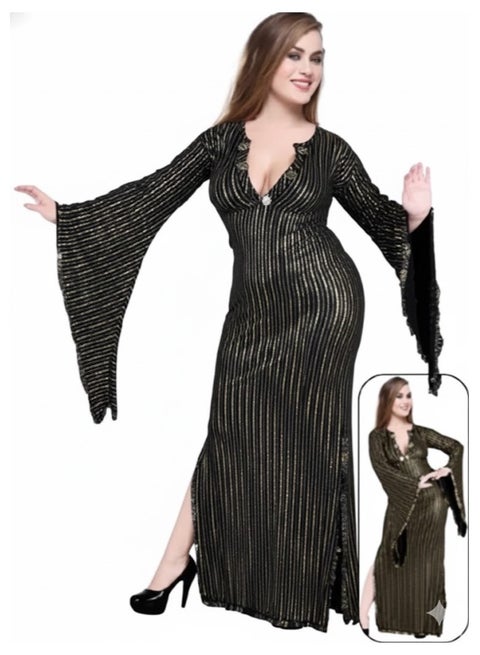Belly Dance Dancing Outfit Galabeya Belly dance Women Black X gold