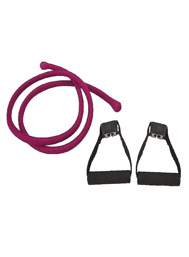 Magenta Resistance Band, Fitness Band for Strength Exercise, Gym or Home Workouts, Includes Soft Handles, Resistance Equivalent to 20 Pounds
