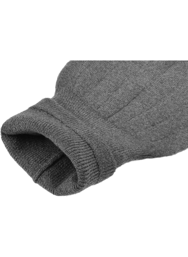 1 Pair Winter Thick Cashmere Knee Warmers Knee Warmers Unisex Knee Support Cold Wind Protection Elastic Comfortable Knee Warmers for Skiing Running Cycling Breathable, One Size - Image 4