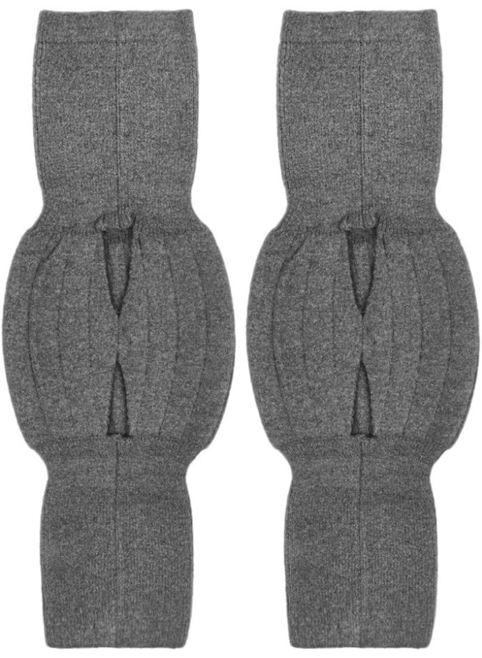 1 Pair Winter Thick Cashmere Knee Warmers Knee Warmers Unisex Knee Support Cold Wind Protection Elastic Comfortable Knee Warmers for Skiing Running Cycling Breathable, One Size - Image 3