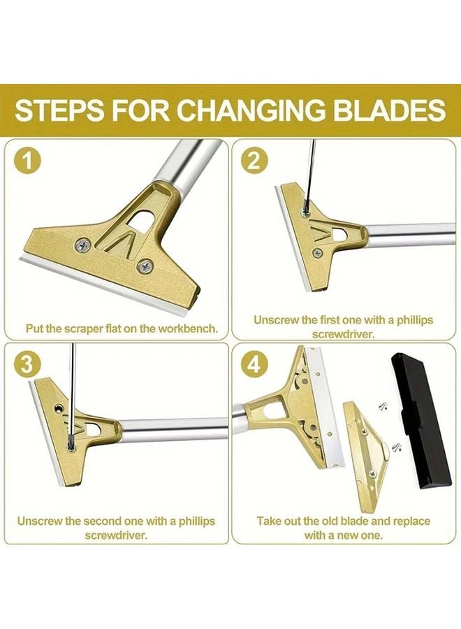 Multifunctional Wallpaper Removal Tool With 10 Blades Metal Head And Rubber Handle - Image 5