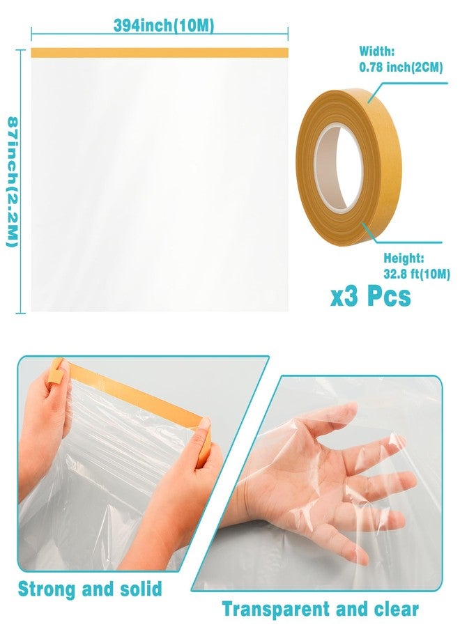 UJG 87'' x 394'' Window Insulation Kit, Window Insulation for Winter, POF Window Sealer for Winter, Insulates Indoor Windows Keep Warm for Weatherproofing Window Film for Winter Window Covering-1PCS - Image 2