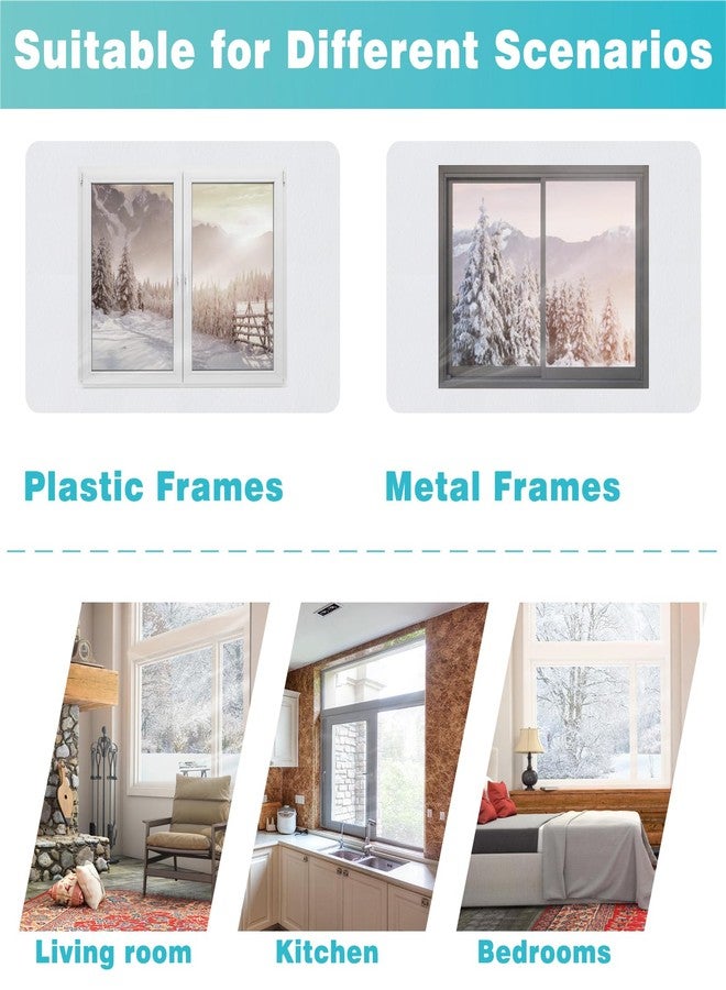 UJG 87'' x 394'' Window Insulation Kit, Window Insulation for Winter, POF Window Sealer for Winter, Insulates Indoor Windows Keep Warm for Weatherproofing Window Film for Winter Window Covering-1PCS - Image 4