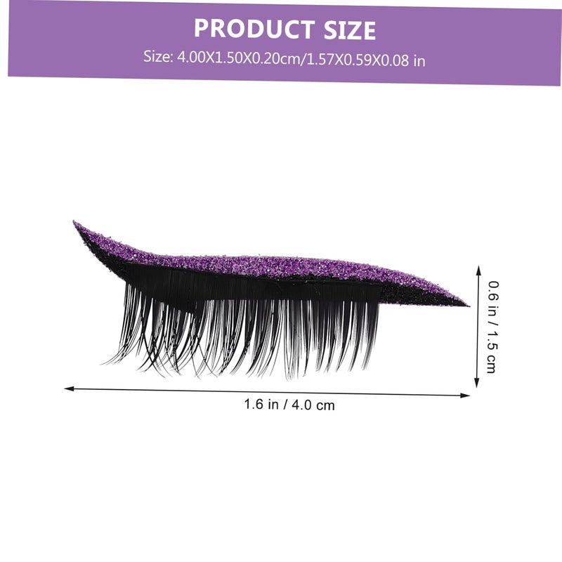 Healifty 4 Pairs Self Adhesive Eyeliner Tape Stickers with Shiny Lash Decals Lightweight Breathable Makeup Tools for Women Easy to Apply and Remove for Eye Enhancement - Image 2