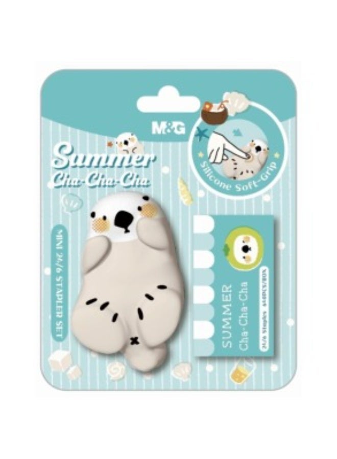 M&G Portable Mini CUTE Desktop Stapler Set with 1000PCS No.10 Staples Durable Standard Staplers for Office School Home or Travel - Image 3