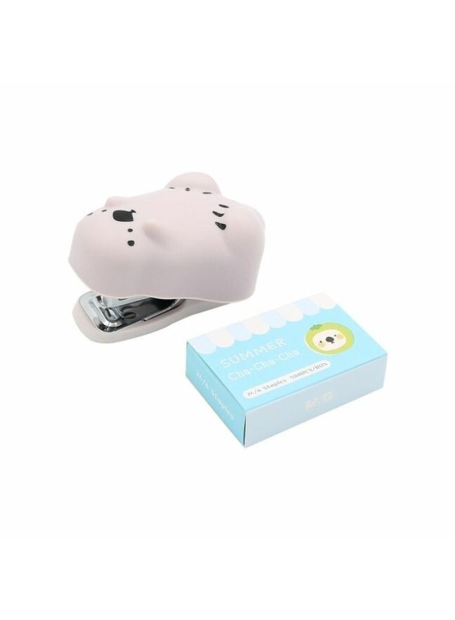 M&G Portable Mini CUTE Desktop Stapler Set with 1000PCS No.10 Staples Durable Standard Staplers for Office School Home or Travel - Image 4