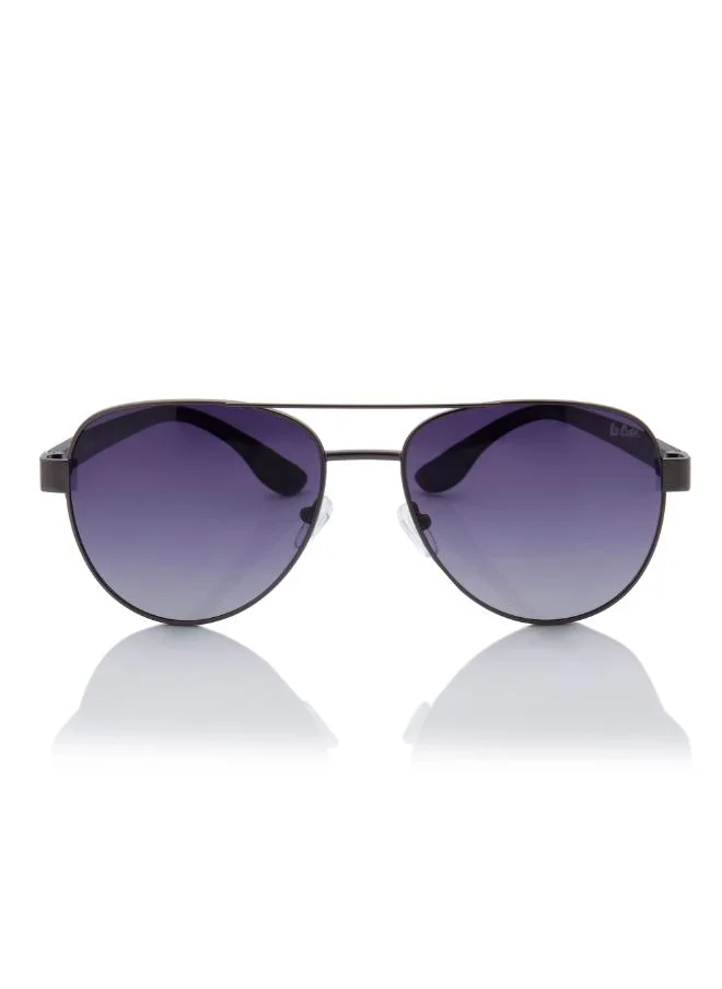 لي كوبر Polarized Sunglasses Gun Frame Gradient Grey Mirror Lens 60mm  - LC1201C01