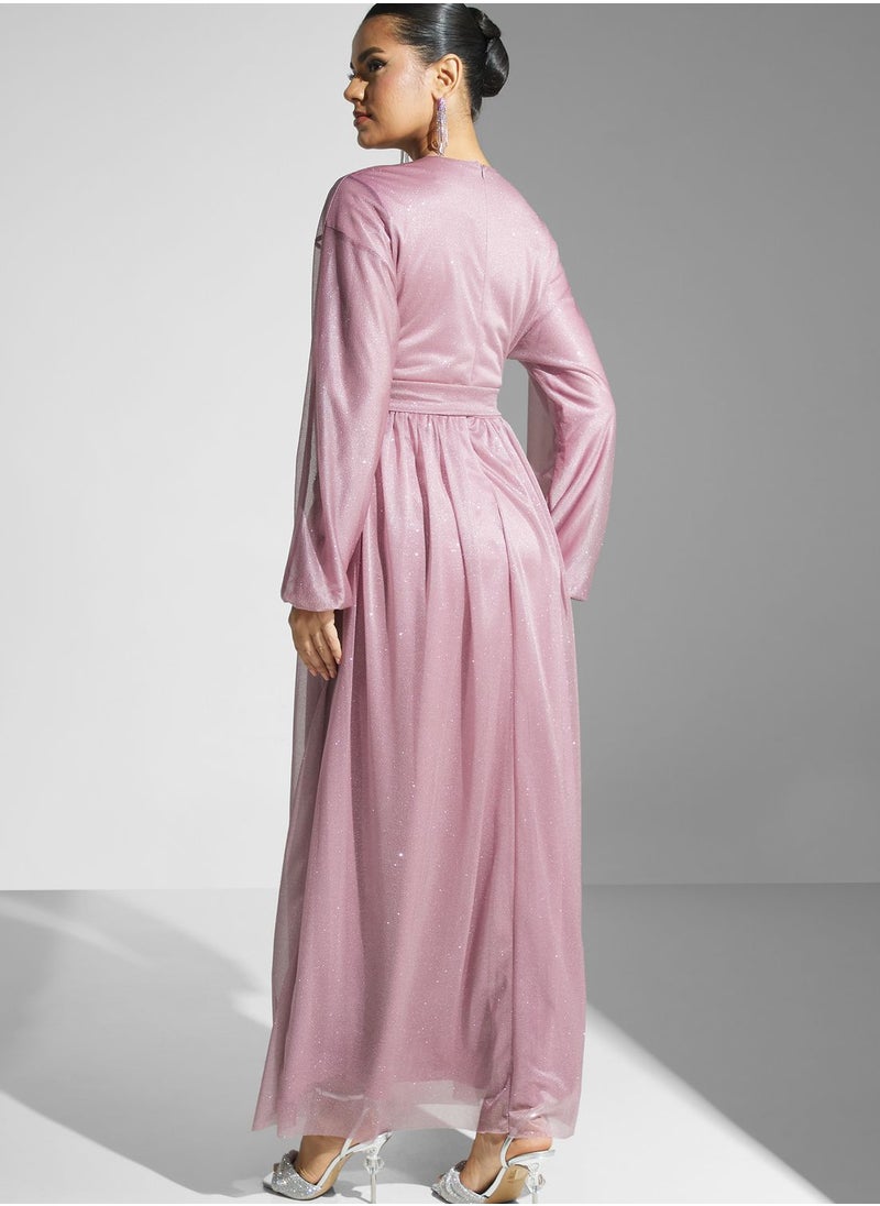 Khizana - Shimmer A-Line Dress - Image 1