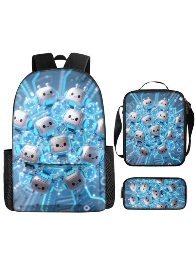 Bright Li Fire Unlock the fashion style of children's fun! Three-piece bag set, cartoon elements make children and teenagers super stylish (students, children, friends outings, mountain climbing, schooling, etc. are available) - 1  - Image 2