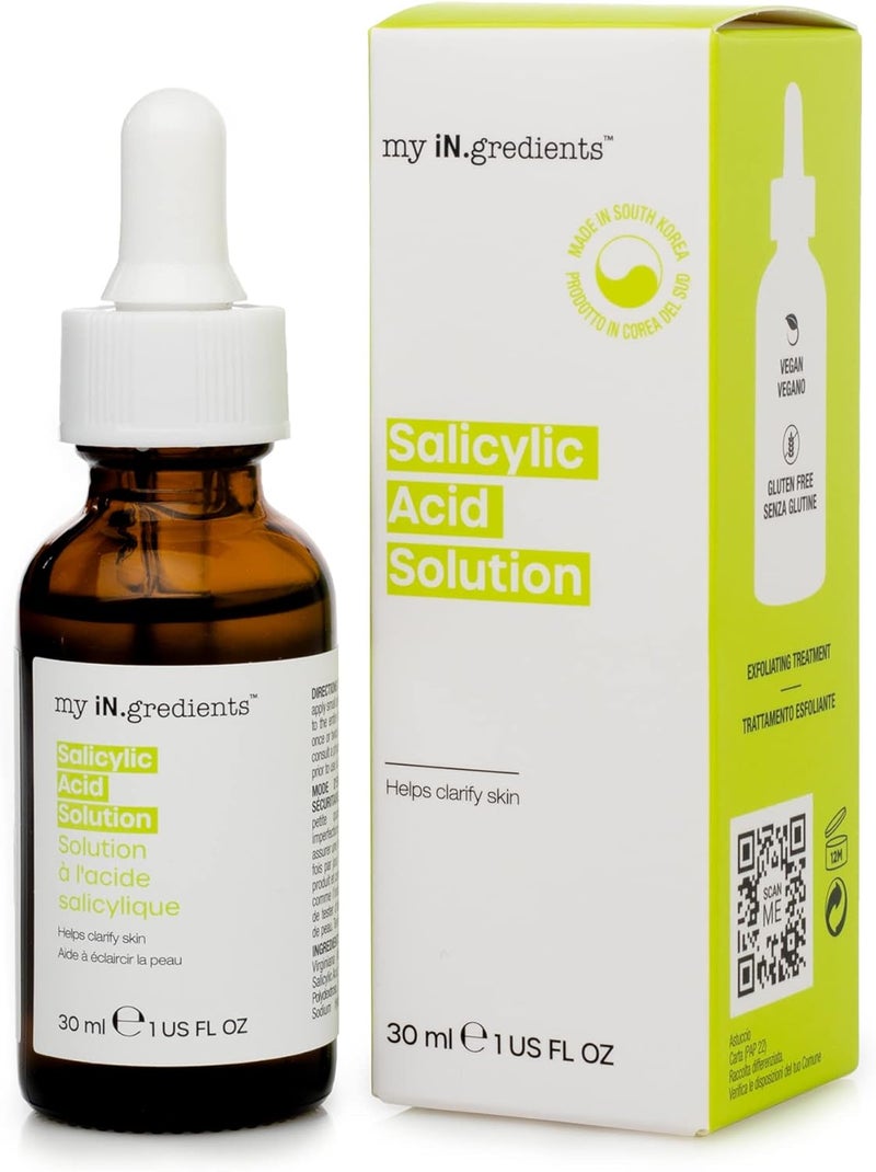 my iNgredients My Ingredients Salicylic Acid Solution Exfoliating Solution For Face Healing Acne Spot Treatment For Blemish Prone Skin