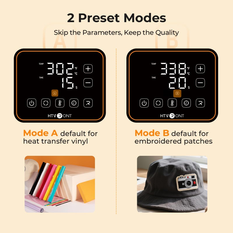 HTVRONT Auto Hat Press Machine - Hat Heat Press Machine with Precise Temp&Timer Control, Hat Heat Press Machine for Caps with 2 Platens, Compatible with DTF Film, Embroidery, Sublimation (Blue) - Image 5