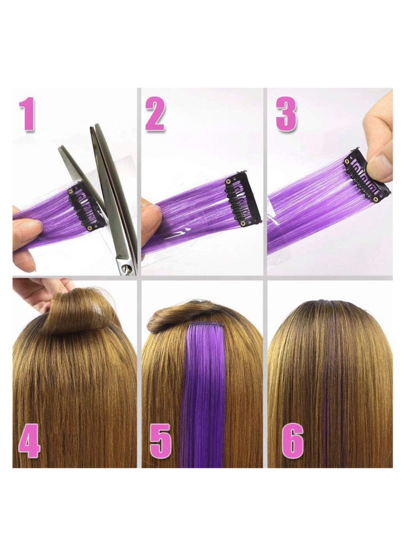 MissTiara 12-Piece Straight Clip In Hair Extension Set  - Image 2
