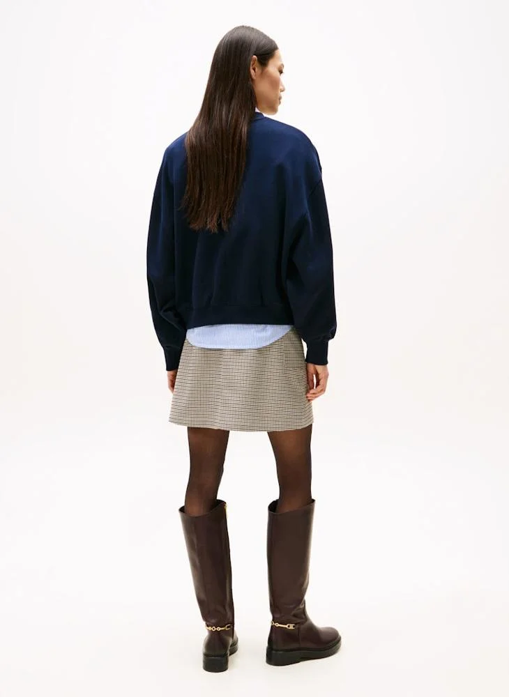 تومي هيلفيغر سويت شيرت بياقة دائرية برسومات