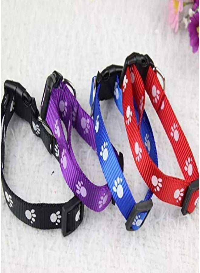 Petlicious & More 15 mm Paw Print Nylon Puppy Collar & Leash Set for Small & Medium Dogs (Color May Vary) - Pack of (Collar + Leash) - Image 4