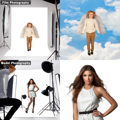 LYLYCTY White Backdrop for Photoshoot, Professional Photo Backdrop Background Curtain for Product Photography, Portraits, Wedding, Party, Live Streaming Video Recording 5X7 FT - Image 3