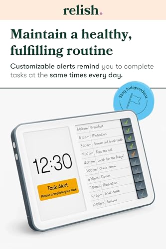 Relish Day Hub - Dementia Clock with Daily Task Manager, HD Large Screen Digital Calendar Clock for Seniors and People with Memory Loss - Image 4