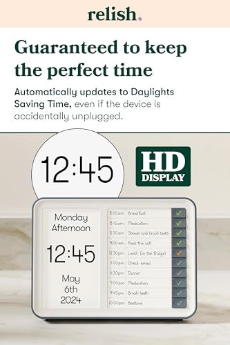 Relish Day Hub - Dementia Clock with Daily Task Manager, HD Large Screen Digital Calendar Clock for Seniors and People with Memory Loss - Image 5