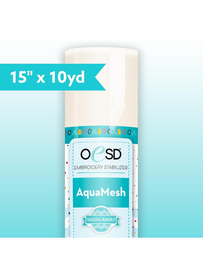 OESD OESD AquaMesh Wash Away Water Soluble Embroidery Stabilizer 15 x 10 Yd Roll  - Image 2
