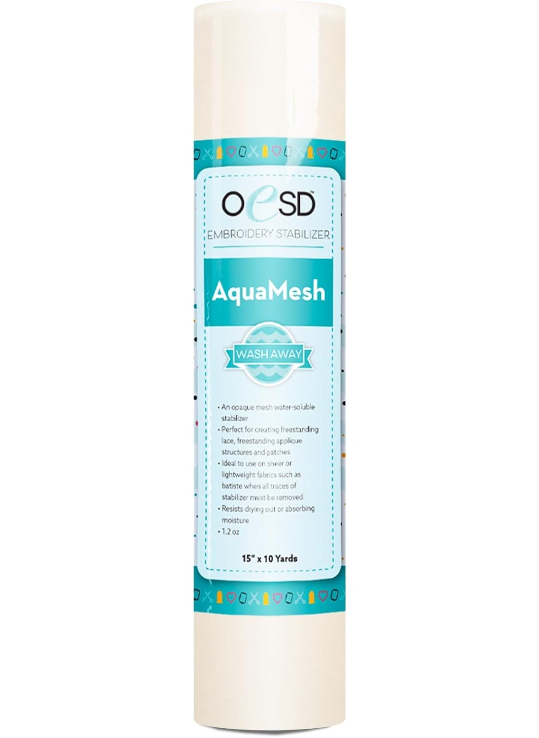 OESD OESD AquaMesh Wash Away Water Soluble Embroidery Stabilizer 15 x 10 Yd Roll  - Image 1