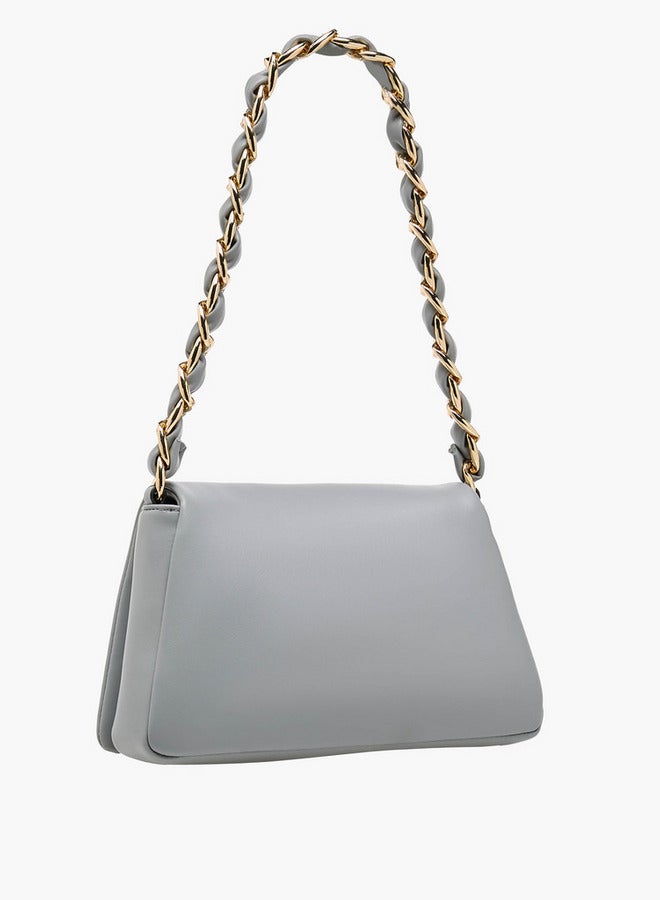 سيليست حقيبة كتف بنقوش مع سلسلة - Image 4