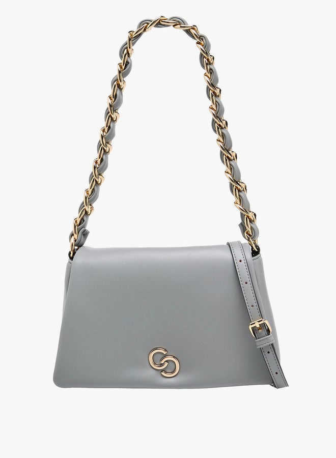 سيليست حقيبة كتف بنقوش مع سلسلة - Image 1