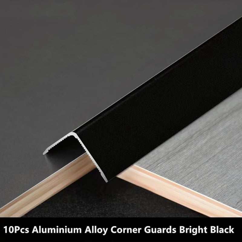 YSDK Aluminium Alloy Metal Corner Guards 10 Pcs Wall Corner Protector 16 x 16 x 48 Wall Corner Protection Decoration Black Pack of 10 Corner Guards 20 Ga1 mm Thickness - Image 3