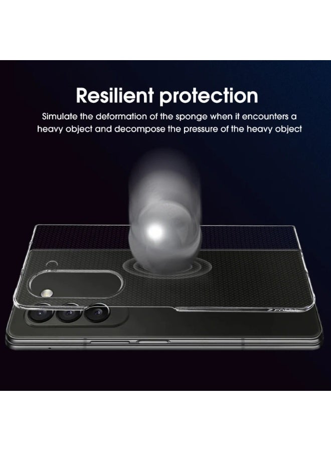YJS Samsung Galaxy Fold7 Clear Case Transparent  Impact Resistant and Durable Protective Case For Z Fold 7 5G - Image 3