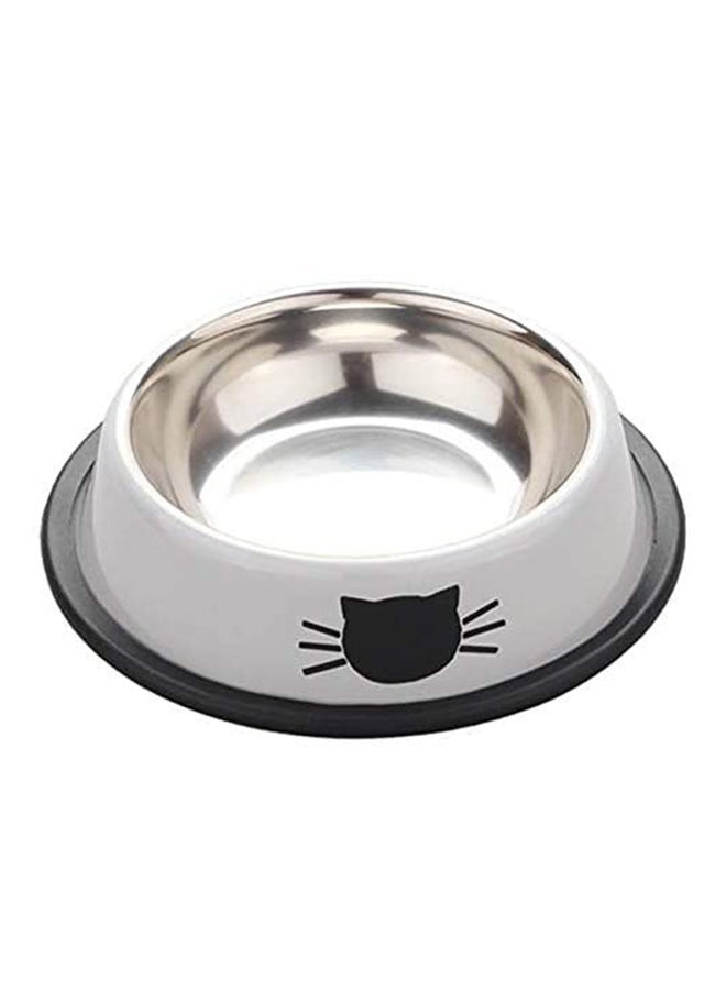 NIBEMINENT Stainless Steel Non-Skid Rubber Base Bowl Grey 5.9x1.4x4.7centimeter - Image 1