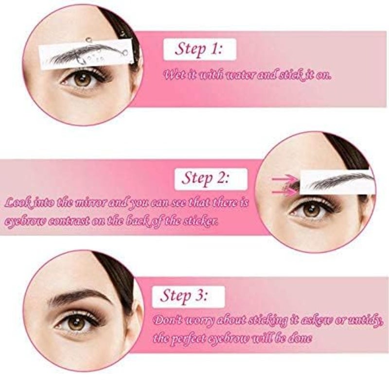 87 Pairs 9 Sheets 4D Hair-like Authentic Eyebrows Eyebrow Stickers Waterproof Imitation Long Lasting Eyebrow Transfers Brow Makeup Tool with Scissors for Women Girls - Image 5