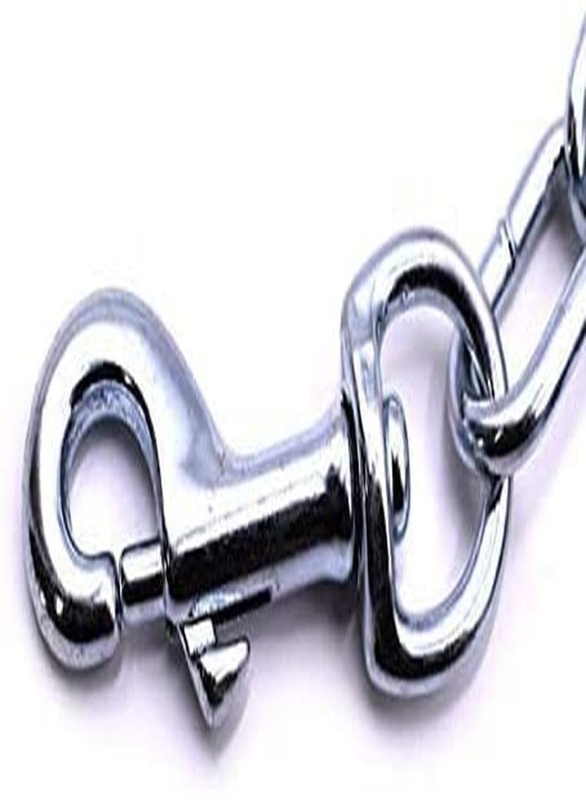 PPJ ® - Pet Dog Chain Silver Grind No.8 Heavy Weight Dogs Leash Heavy Duty Dog Chain with Heavy Hook (L - 60 inch) for Large Dogs (Pack of 1) - Image 3