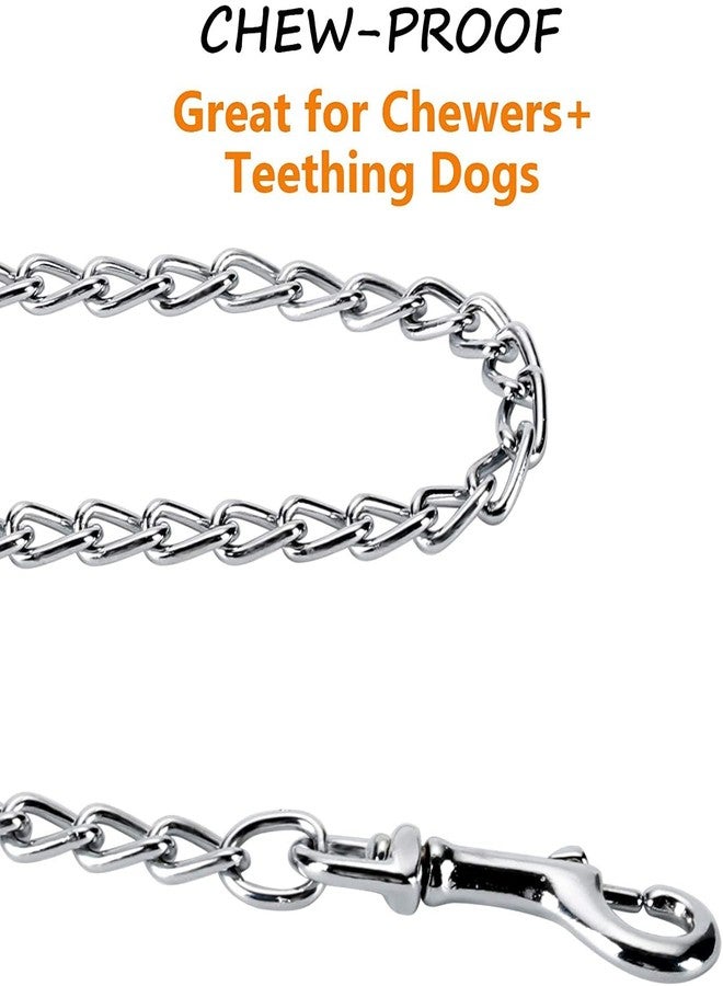 PPJ ® - Pet Dog Chain Silver Grind No.8 Heavy Weight Dogs Leash Heavy Duty Dog Chain with Heavy Hook (L - 60 inch) for Large Dogs (Pack of 1) - Image 5