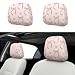 Chumia 2 Pcs Pink Headrest Covers for Cars Printed Cute Bow Seat Head Rest Cover Breathable Car Accessories Elastic Washable Headrest Protector Fit to Suvs Trucks Vehicles and Autos - Image 2