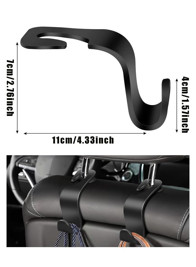 مجموعة من 8 خطافات تخزين في ظهر مقعد السيارة، للحقائب والمعاطف والمظلات وحقائب البقالة وحقائب اليد - Image 2