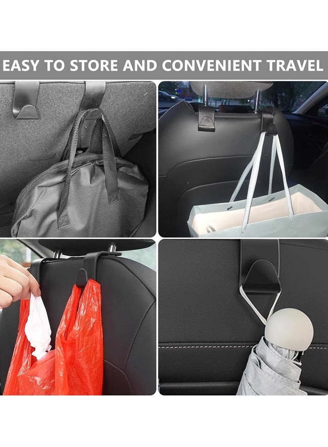 مجموعة من 8 خطافات تخزين في ظهر مقعد السيارة، للحقائب والمعاطف والمظلات وحقائب البقالة وحقائب اليد - Image 5
