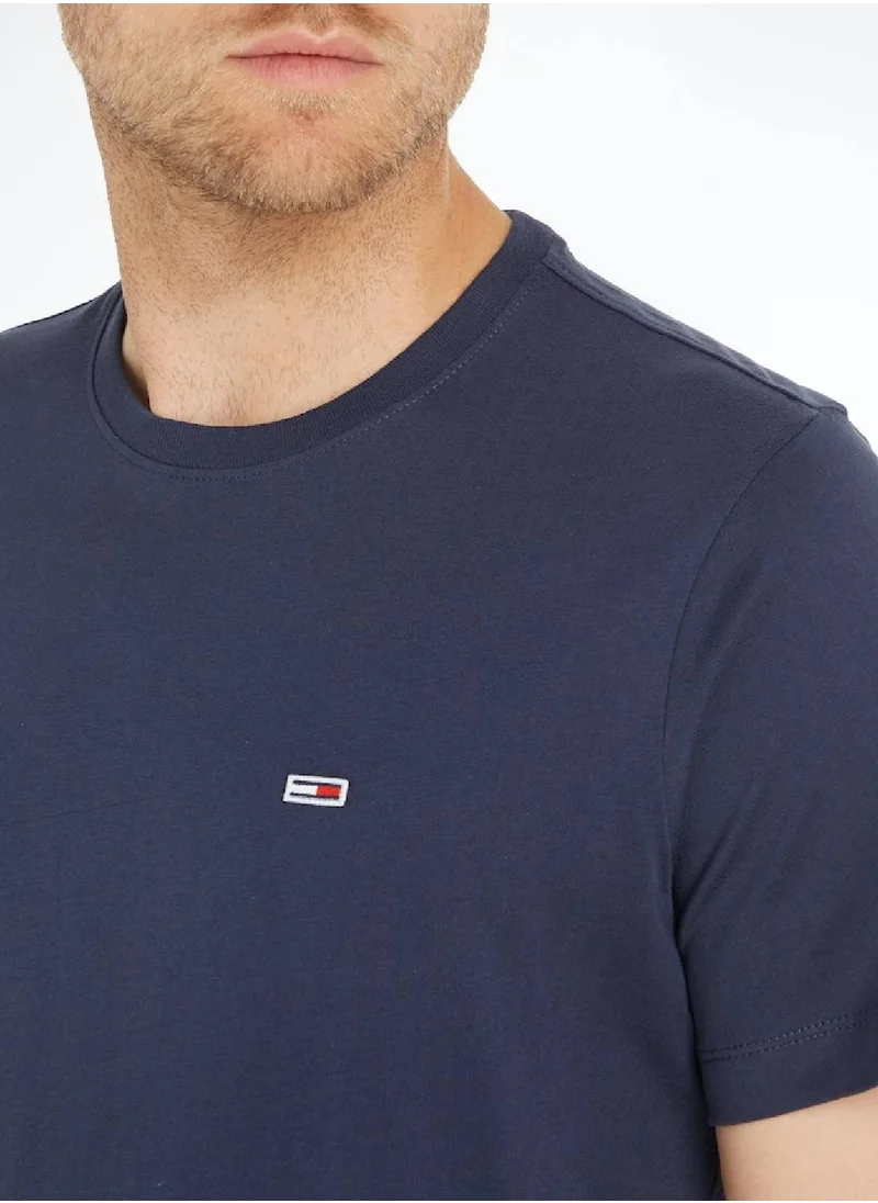 TOMMY JEANS Men's Classics Organic Cotton T-Shirt, Navy