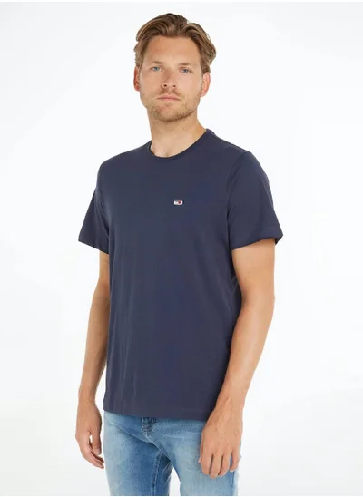 TOMMY JEANS Men's Classics Organic Cotton T-Shirt, Navy