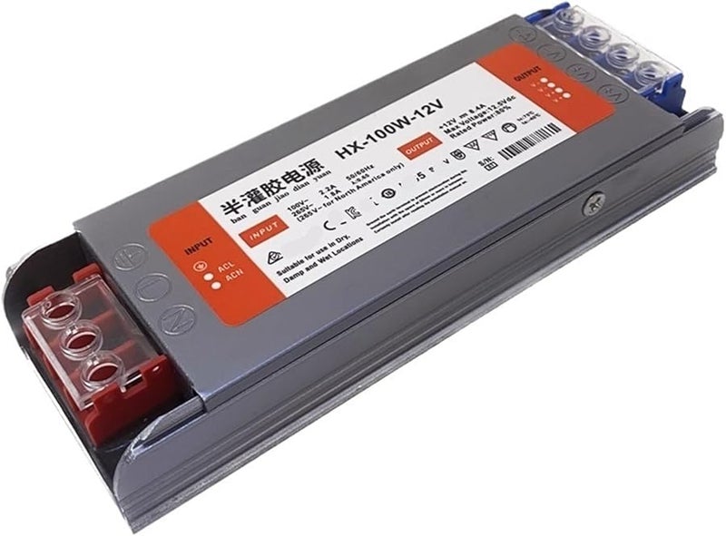 100W 12V 8 4A Slim Power Supply Driver AC 110V 220V To DC 12V 24V Lighting Transformer - Image 1