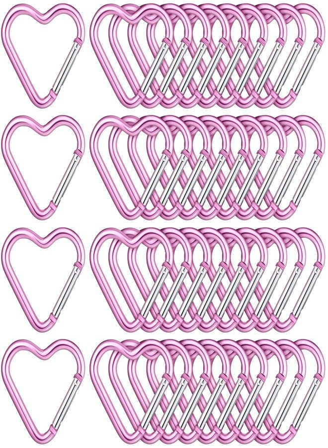 Shimeyao Heart Shaped Keychain Pink Cute Backpack Keychain Clip,20 Pcs,Heart - Image 1