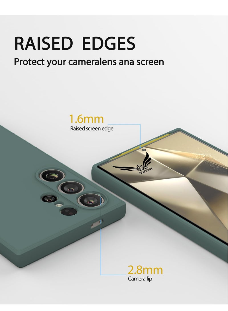 BORTONY Samsung S24 Ultra Case Liquid Soft Silicone Gel Rubber Galaxy S24 Ultra Cover Anti Scratch Military-Grade Drop-Proof Protective Case for Samsung Galaxy S24 Ultra 6.8 Inch - Image 3