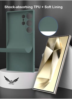 BORTONY Samsung S24 Ultra Case Liquid Soft Silicone Gel Rubber Galaxy S24 Ultra Cover Anti Scratch Military-Grade Drop-Proof Protective Case for Samsung Galaxy S24 Ultra 6.8 Inch  - Image 5